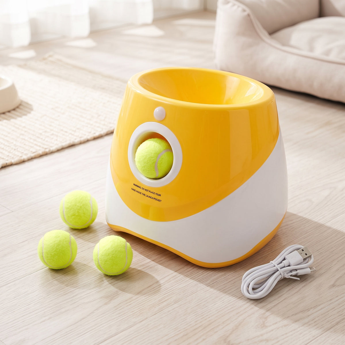 Smart Interactive Automatic Ball Launcher for Dogs | Indoor & Outdoor Tennis Ball Thrower