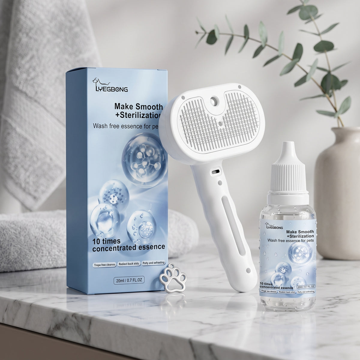 3-in-1 Mist Grooming Comb — Anti-Static Deshedding & Detangler