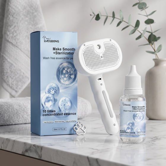 3-in-1 Mist Grooming Comb — Anti-Static Deshedding & Detangler