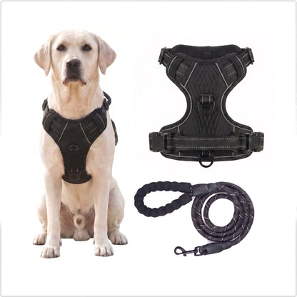 Anti-Pull Breathable Mesh Dog Harness – Reflective Safety Vest for Daily Walks