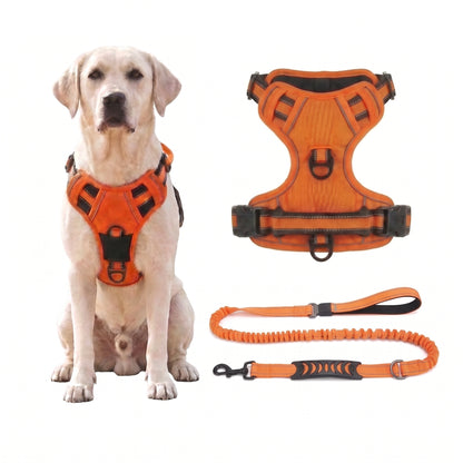 Anti-Pull Breathable Mesh Dog Harness – Reflective Safety Vest for Daily Walks