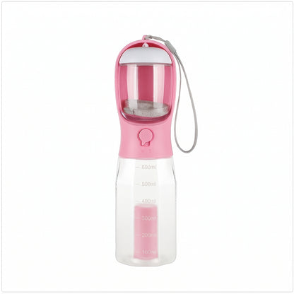 The 3-in-1 Pet Walking Bottle | Filtered Drinker, Treat Pod & Poo Bag Dispenser (600ml)