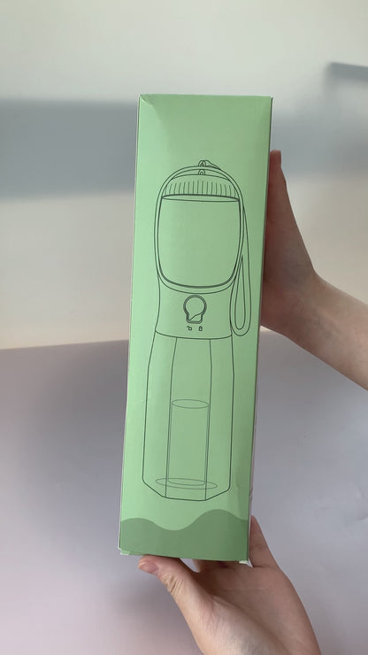 The 3-in-1 Pet Walking Bottle | Filtered Drinker, Treat Pod & Poo Bag Dispenser (600ml)