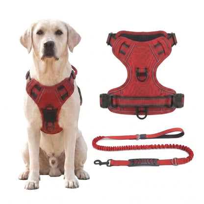Anti-Pull Breathable Mesh Dog Harness – Reflective Safety Vest for Daily Walks