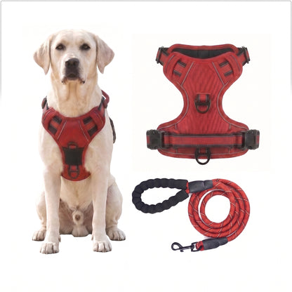 Anti-Pull Breathable Mesh Dog Harness – Reflective Safety Vest for Daily Walks