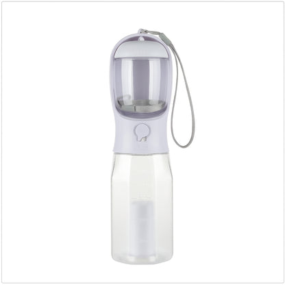 The 3-in-1 Pet Walking Bottle | Filtered Drinker, Treat Pod & Poo Bag Dispenser (600ml)