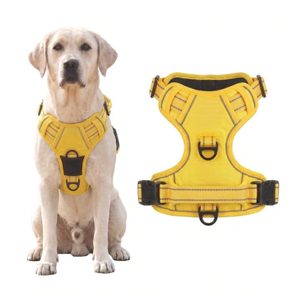Anti-Pull Breathable Mesh Dog Harness – Reflective Safety Vest for Daily Walks
